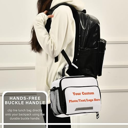 Miniatura 6 de Lonchera personalizada para niños, niñas, niños, reutilizable, aislada, para la escuela, bolsa de almuerzo refrigerante (202001)