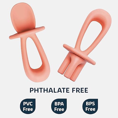 Miniatura 5 de Tiny Twinkle Utensilios de entrenamiento de silicona Cucharas y tenedores para bebés para entrenamiento de autoalimentación Utensilios de destete