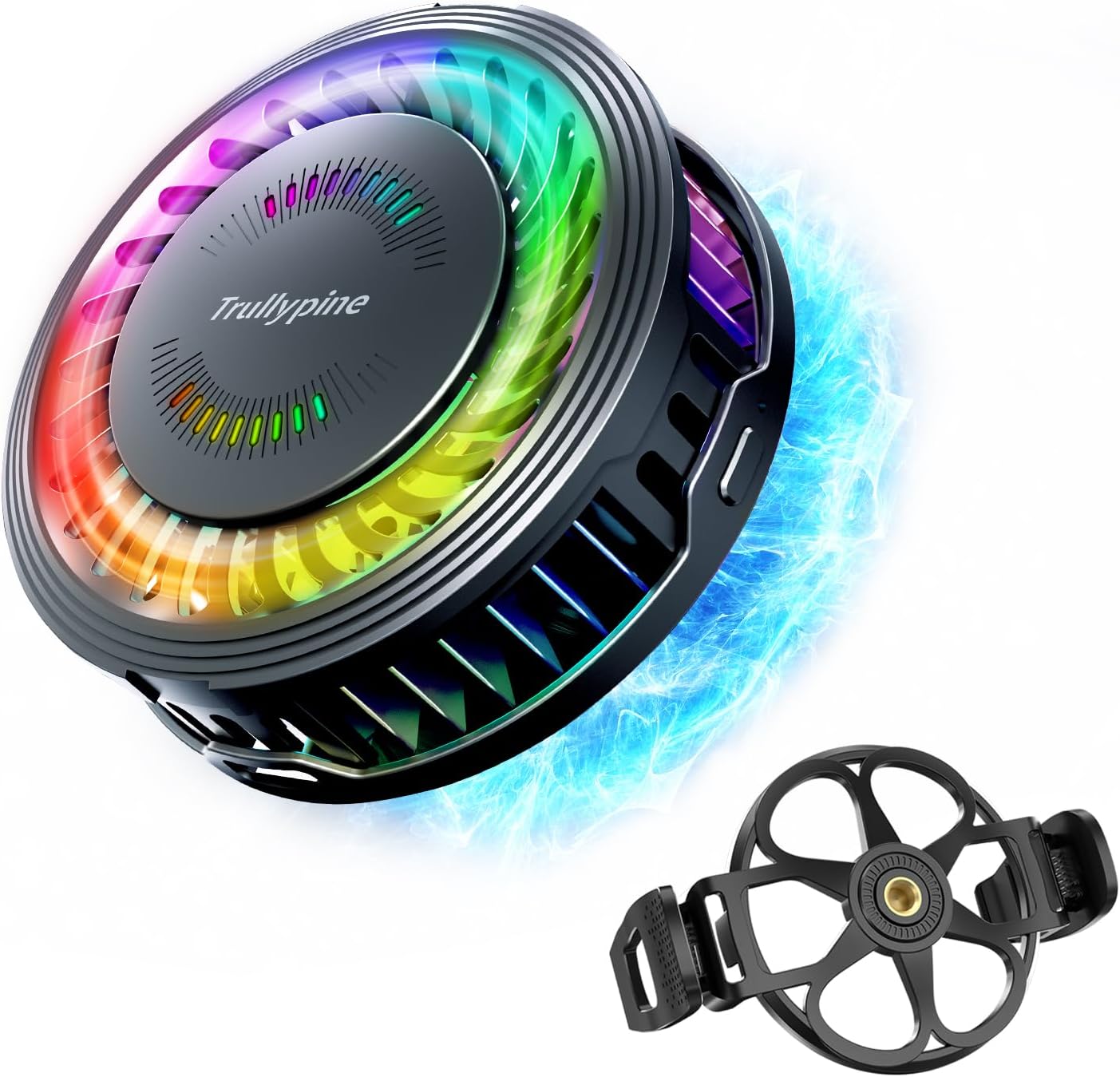 Magnetic Cell Phone Cooler,Gaming Phone Cooling Fan,Lightweight Enfriador para Celular,Cellphone Radiator,Portable Mobile Phone Semiconductor Heatsink,for iPad,Mobile Gaming,Outdoor Vlog