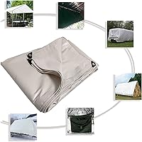 Vista 10 de HTTMT - 10' x 20' Cubiertas de lona de vinilo verde resistente de 14 mil para usos múltiples: impermeable, resistente al sol, techo, lona a prueba