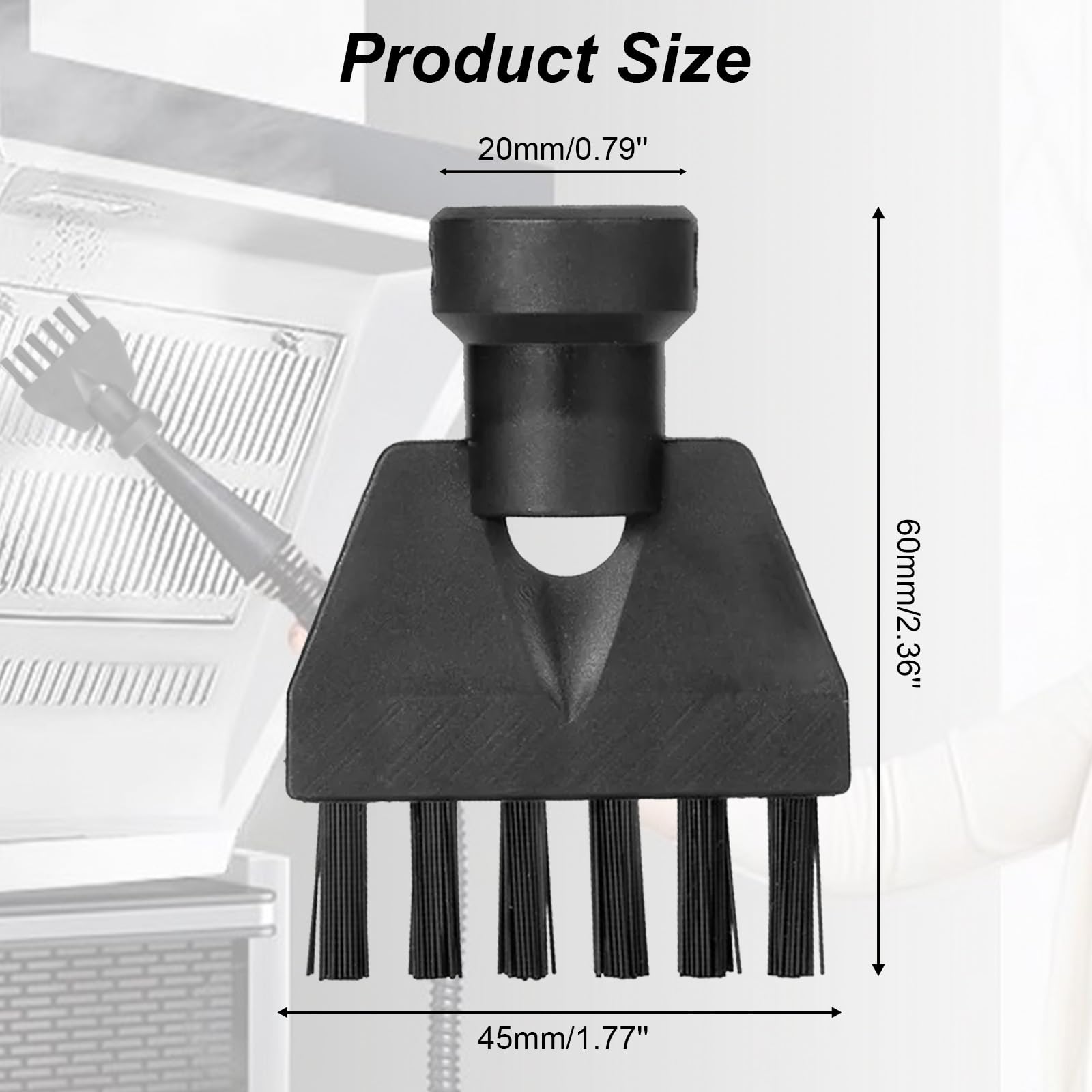 SaferCCTV Replacement Nylon Flat Brush Compatible with Karcher SC1/SC2/SC3/SC4/SC5/SC7/CTK10 Steam Cleaners - Tough Stain Removal