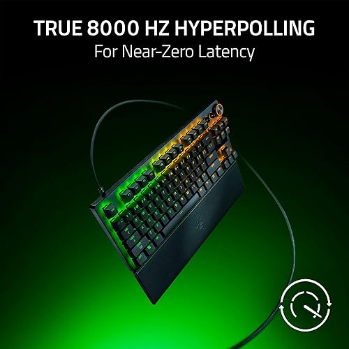 Miniatura 3 de Razer Huntsman V3 Pro TKL 8KHz Esports Teclado para gaming interruptores ópticos analógicos Gen 2-8000 Hz Pulsador a presión de sondeo - Disparador