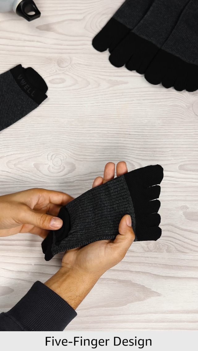 5 Pairs Women's 100% Cotton Low Cut Five Finger Toe Ankle Socks - Size 7-9 Breathable