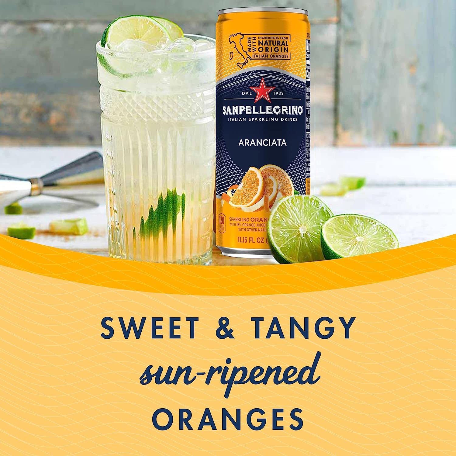 L'Aranciata Lot de 72 boîtes de 330 ml San pellegrino Orange Limonade Original Orange + Italian Gourmet Polpa 400 g