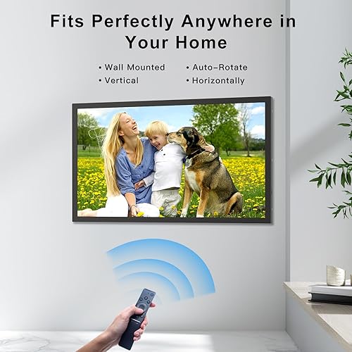 Vista 18 de Marco de fotos digital de 10.1 pulgadas, marco de fotos digital Wi-Fi, álbum de fotos digital, pantalla táctil IPS de 1280 x 800, 32 GB, rotación