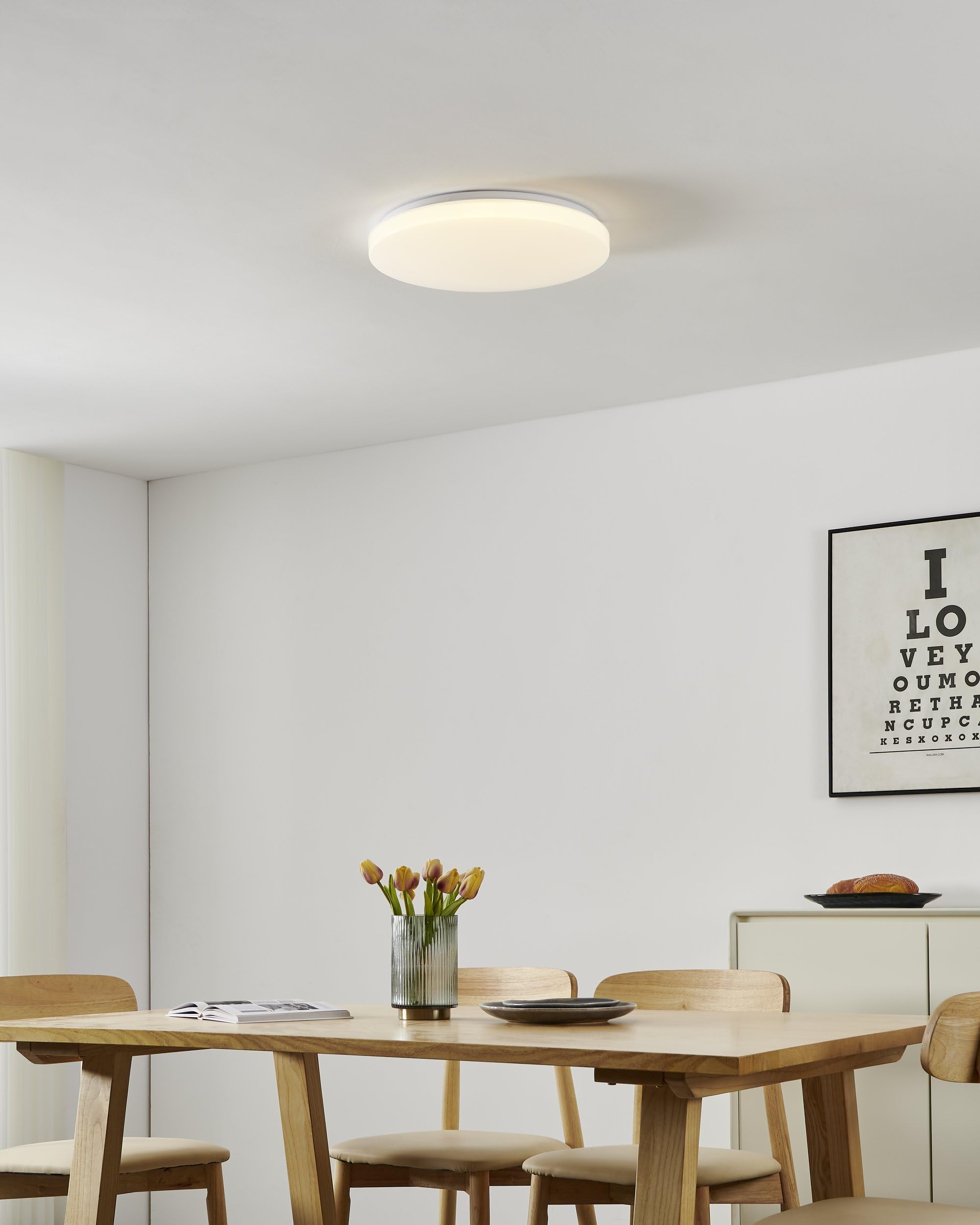 EGLO connect.z Smart Home LED Deckenleuchte Frania-Z, ZigBee | App und Sprachsteuerung Alexa, warmweiß-kaltweiß, RGB, dimmbare Deckenlampe aus weißem Metall und Kunststoff, Ø 43 cm