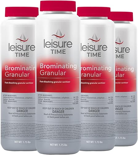 Leisure Time 45435-04 Granular de bromación para spas y jacuzzis (paquete de 4), 1.75 lb