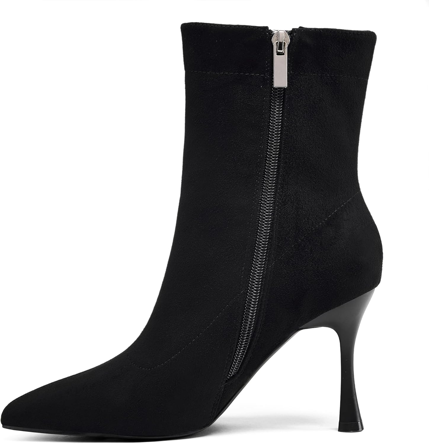 Elisabet Tang Ladies Dress Ankle boots 3.5IN Pointed toe - Mid Heel Stiletto Work Booties for Women Trendy Short Boots - Image 6