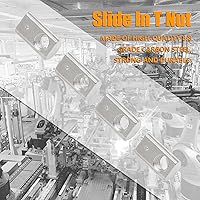 Vista 3 de 25 tuercas en T de extrusión de aluminio M5 Spring T 2020, tuercas de resorte en T enrollables, tuercas de ranura en T medias redondas M5