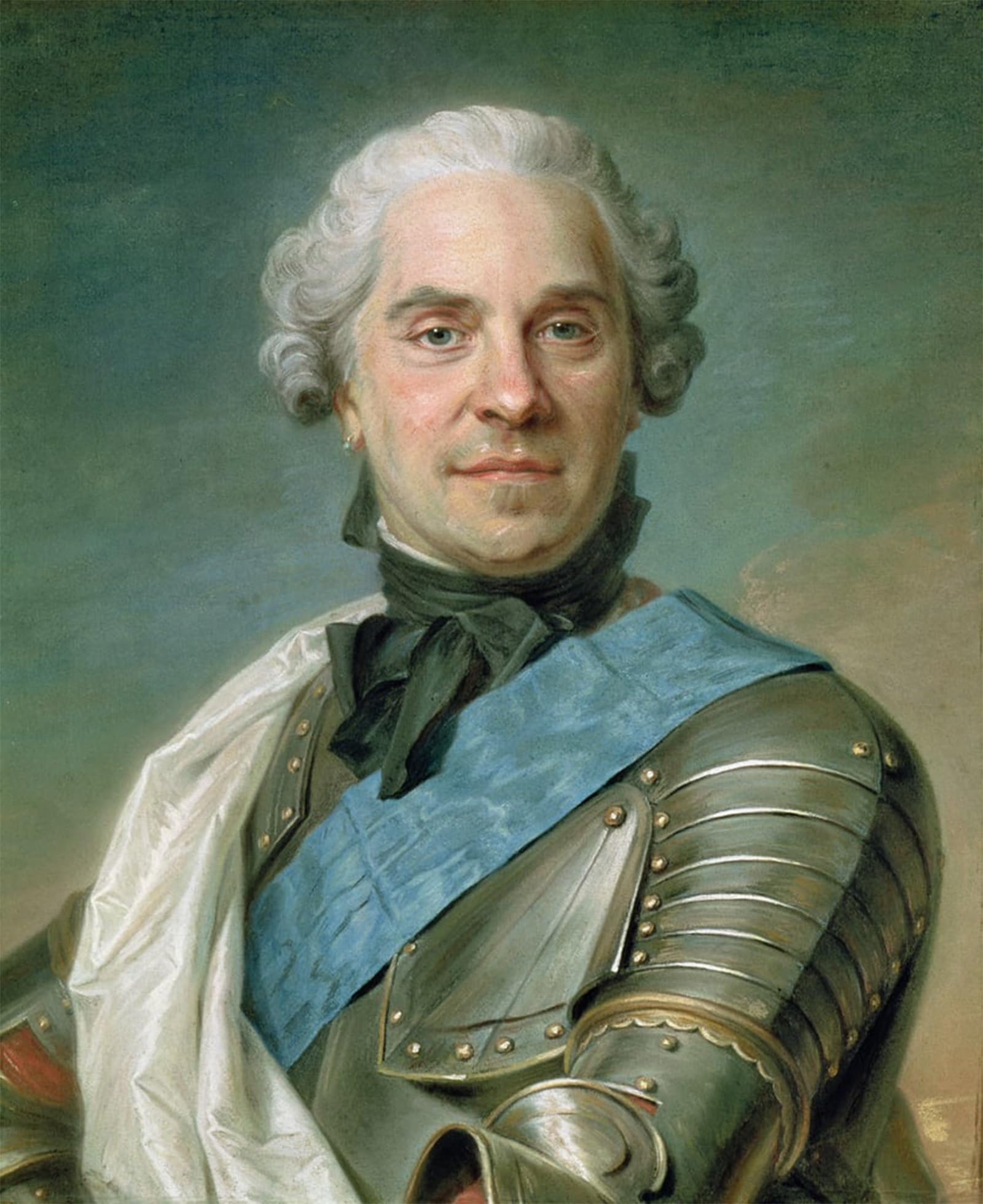 SERENDIPITP Vintage Wall Art Canvas Nordic Poster Canvas Print Picture Portrait of Maurice Comte De Saxe by Maurice Quentin De La Tour Wall Art Poster for Home Decor 60x90cm