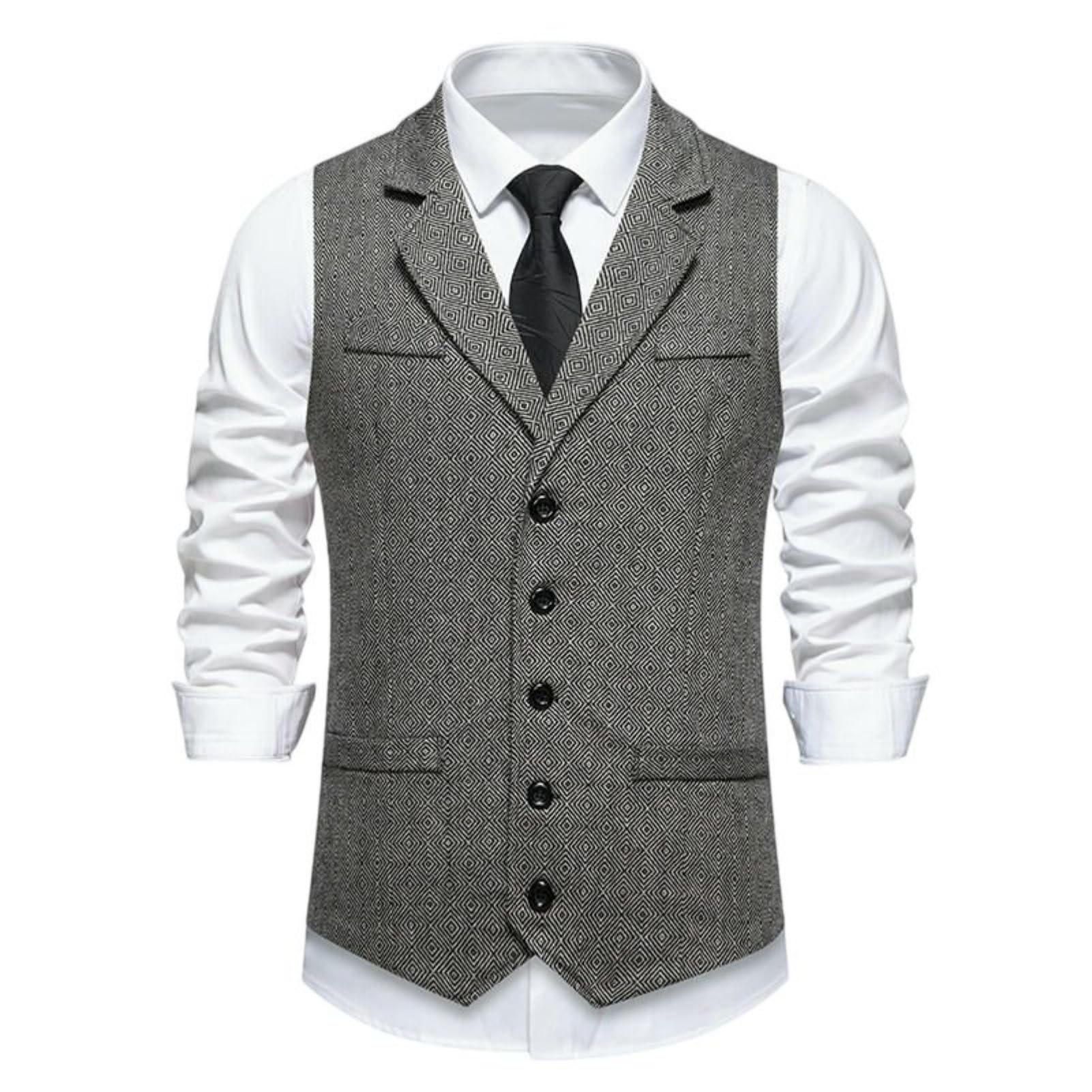 Chaleco de tweed para abrigar con elegancia solucionando el vestir formal sin americana 7
