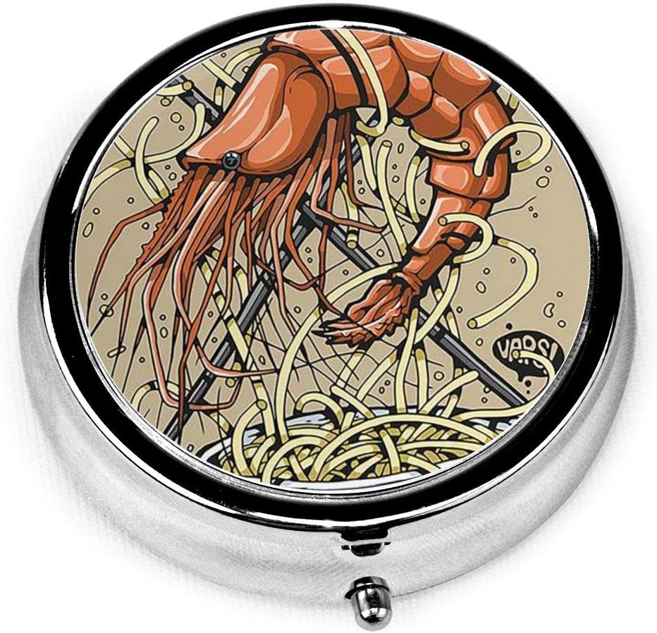 Amazon.co.jp ロブスターラーメン ピルケース 薬ケース サプリメントケース 携帯用 習慣薬箱 薬入れ コンパクトシール付き