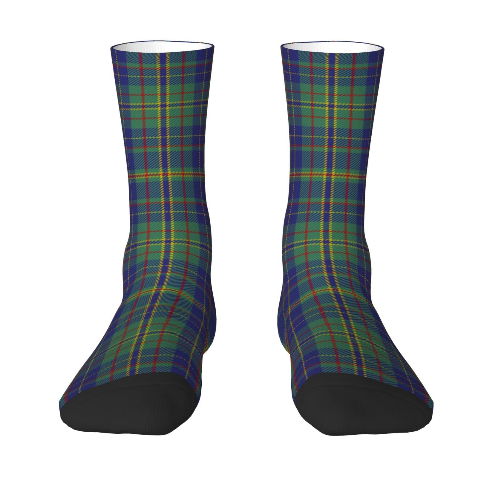 Oudrspo Platt Tartan Men & Women Crew Socks,Tartan Plaid Novelty Fashion Casual Crew Tube Sock Athletic Sports Dress Socks