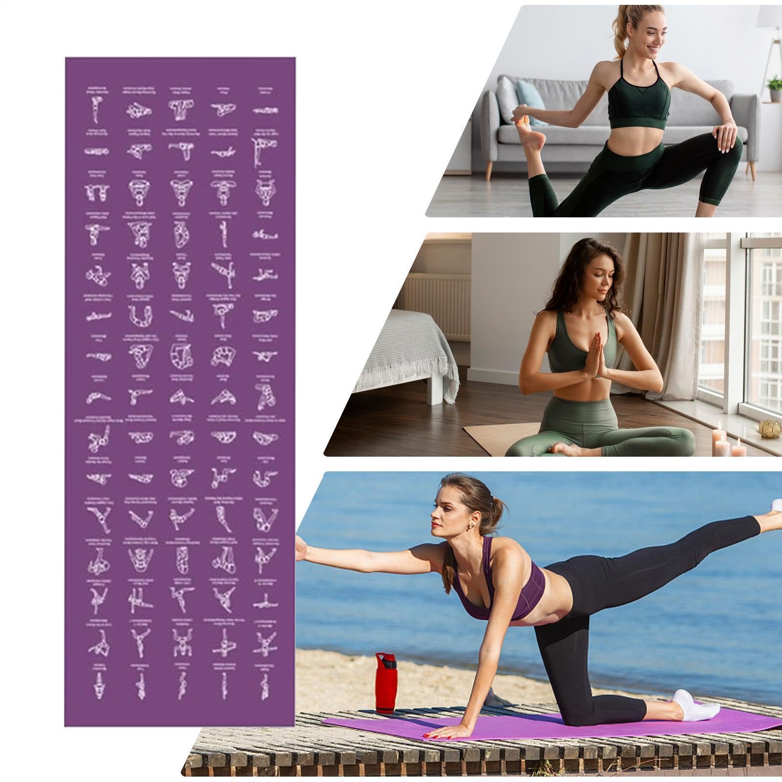 Tappetino Yoga Antiscivolo Morbido con Custodia | Tappetino Da Allenamento Attrezzatura Sportiva per Palestra a Pavimento, Studio, Pilates, Fitness, Outdoor, Giochi,