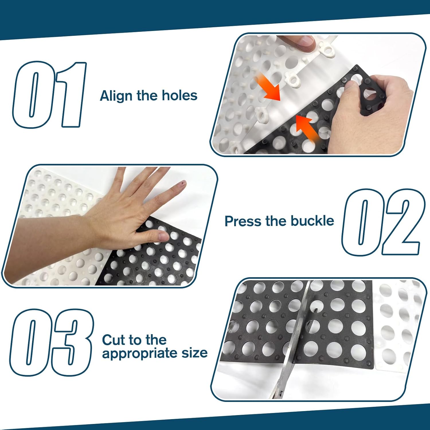 LILXIU Plastic Mattress Underlay 83 X 59 Inch Queen Size RV Under Mattress Pad Modular Interlocking Ventilation for RV Boat Camper