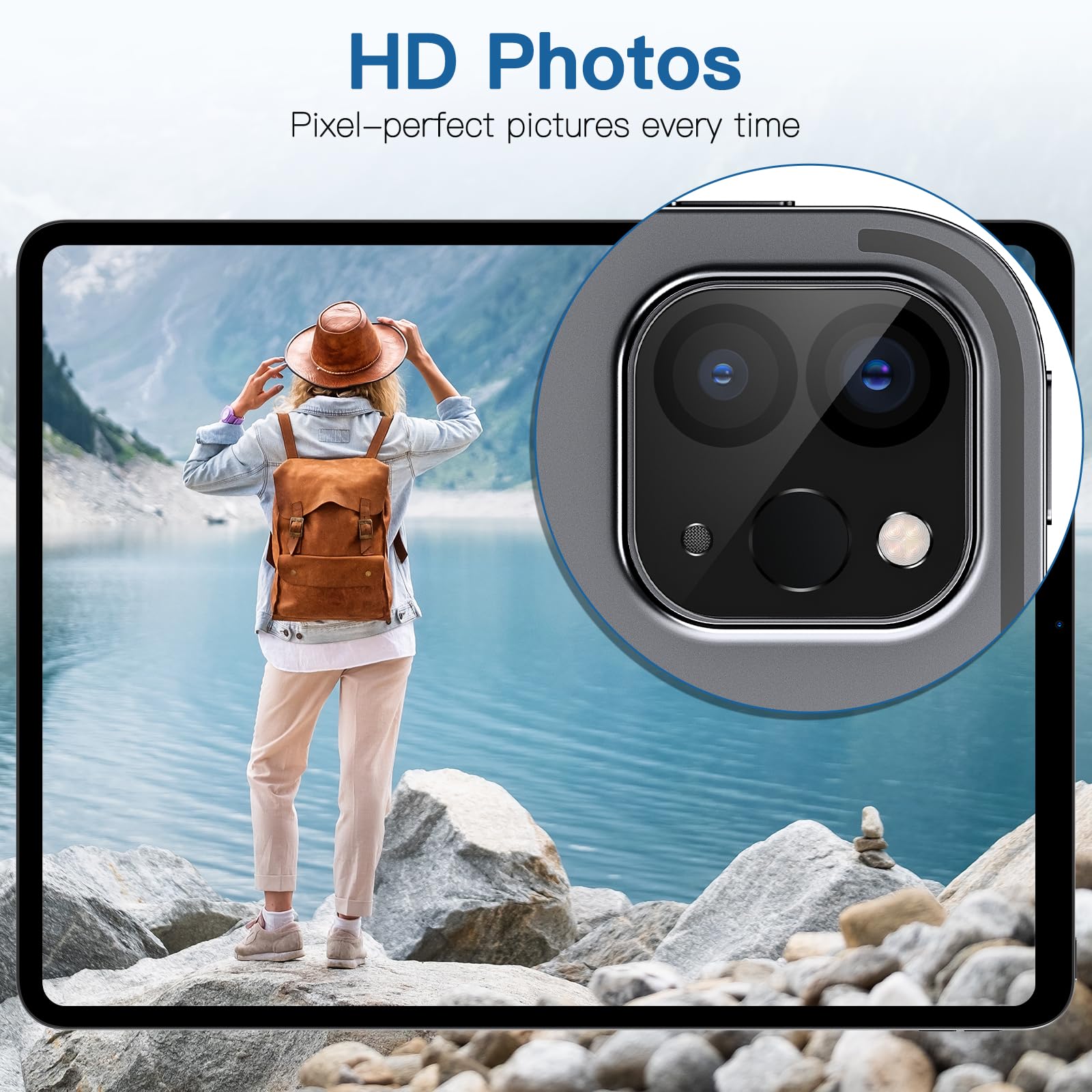[Pakiet 3] Ochrona obiektywu aparatu dla iPad Pro 11"/12.9"(2018/2020/2021/2022),szkło hartowane 9H,anty-zarysowanie, bez bąbelków, HD Clear. Pełny zasięg, sprawa przyjazna
