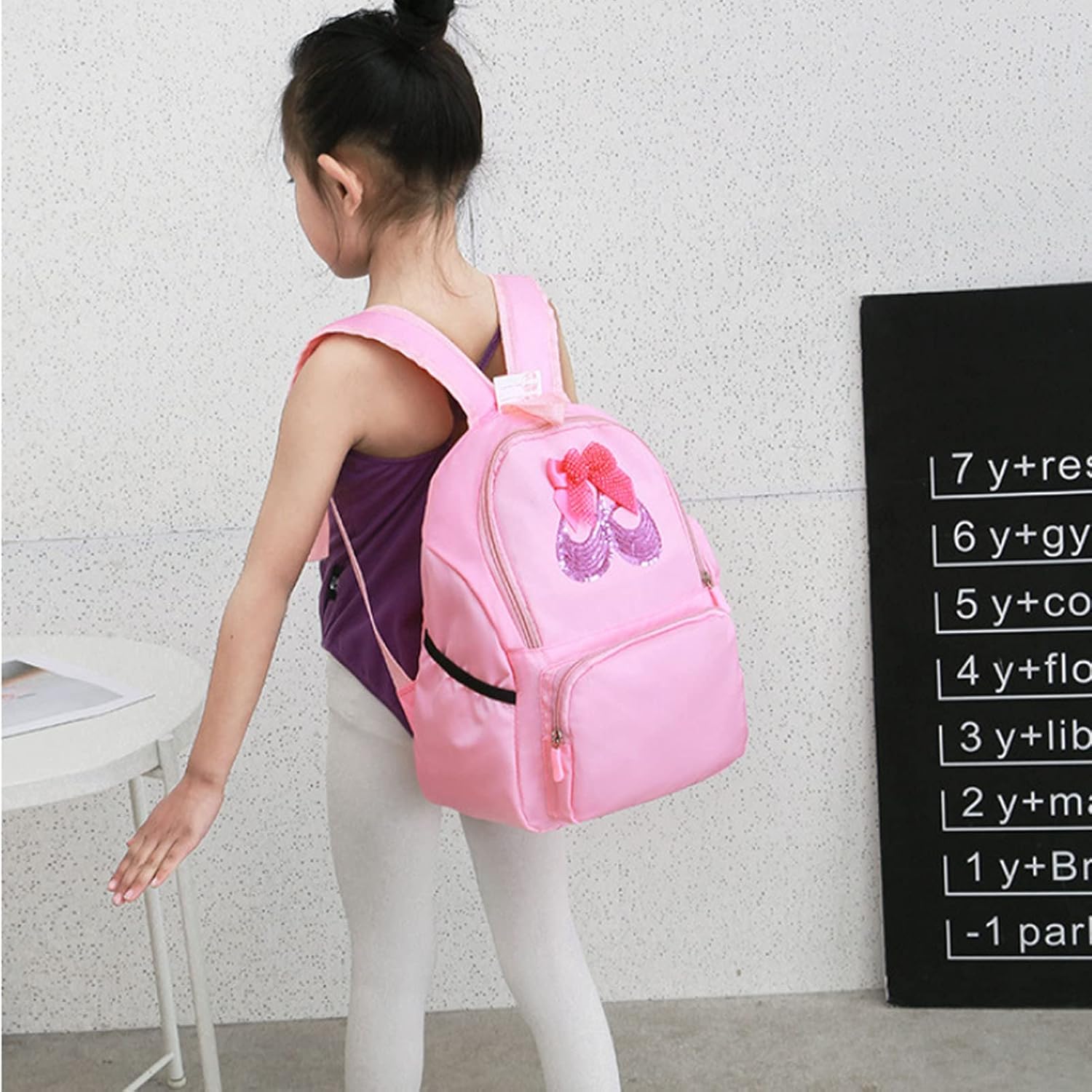 Yitengteng Ballet Dance Backpack for Little Girls Ballerina Bag for Dance Toddler Dance Bag - Image 6