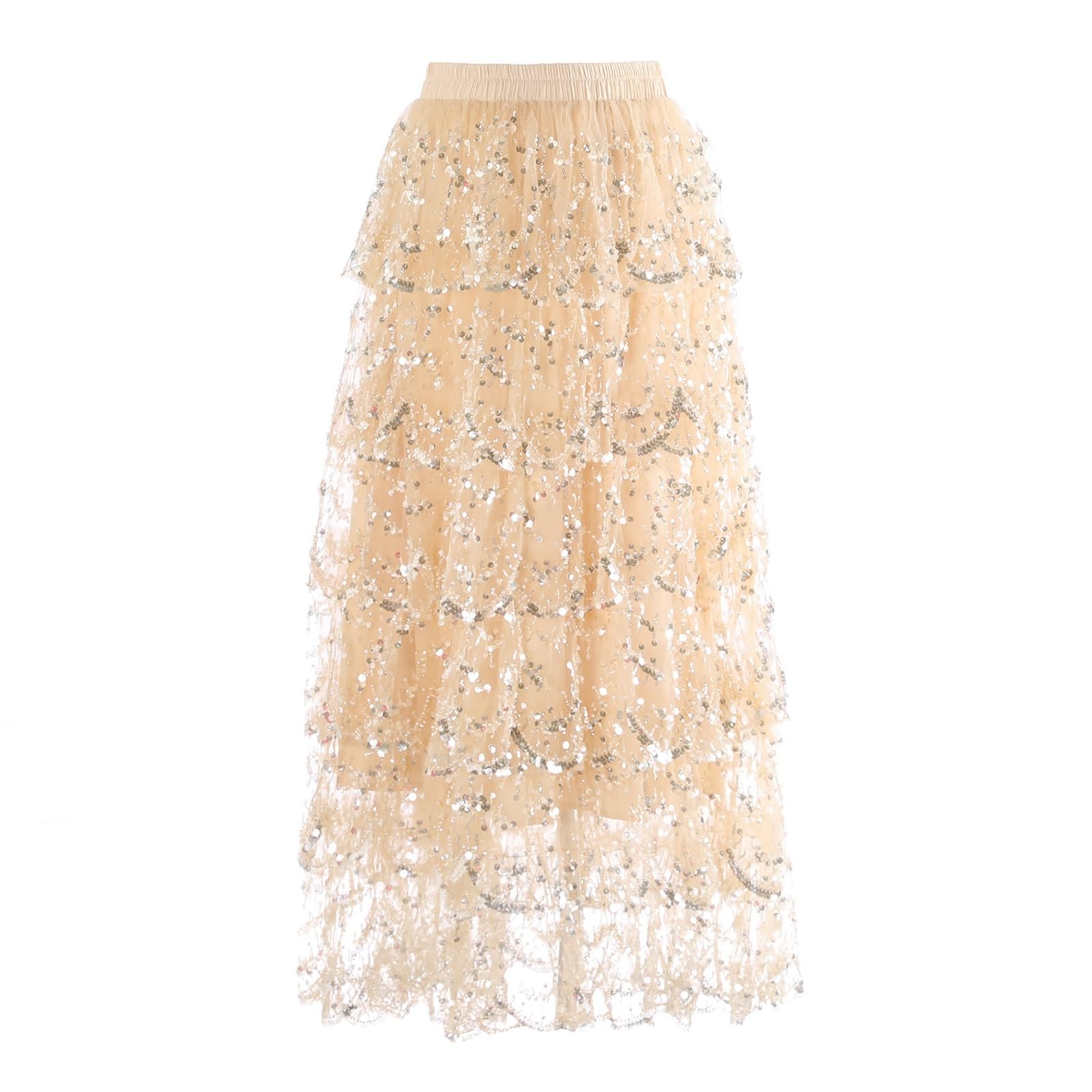 Gonna lunga for torta con gonna in rete paillettes for l'industria pesante