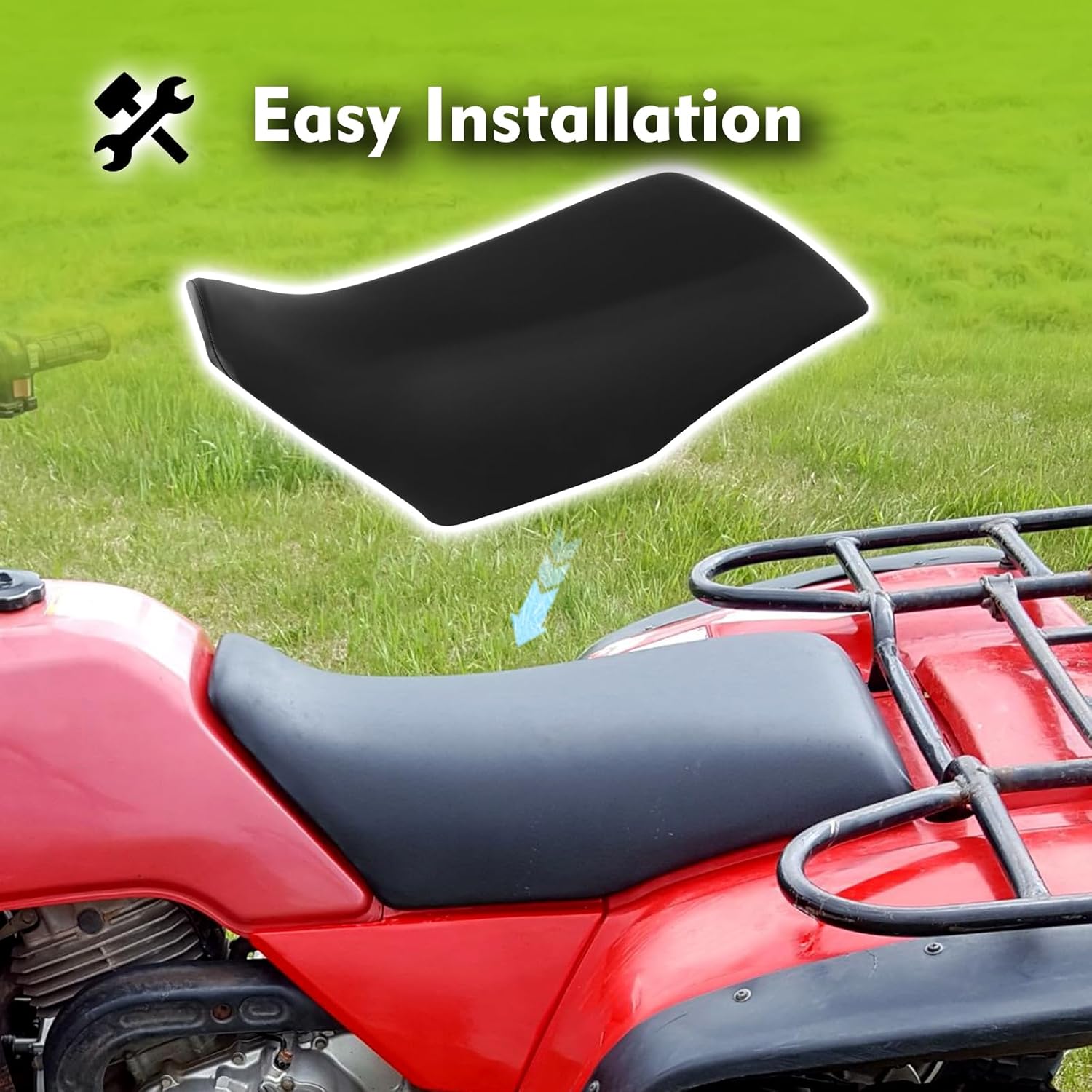 XMT-MOTO Complete Seat Assembly Fit For Honda TRX300 Fourtrax300 1988-2000 Black