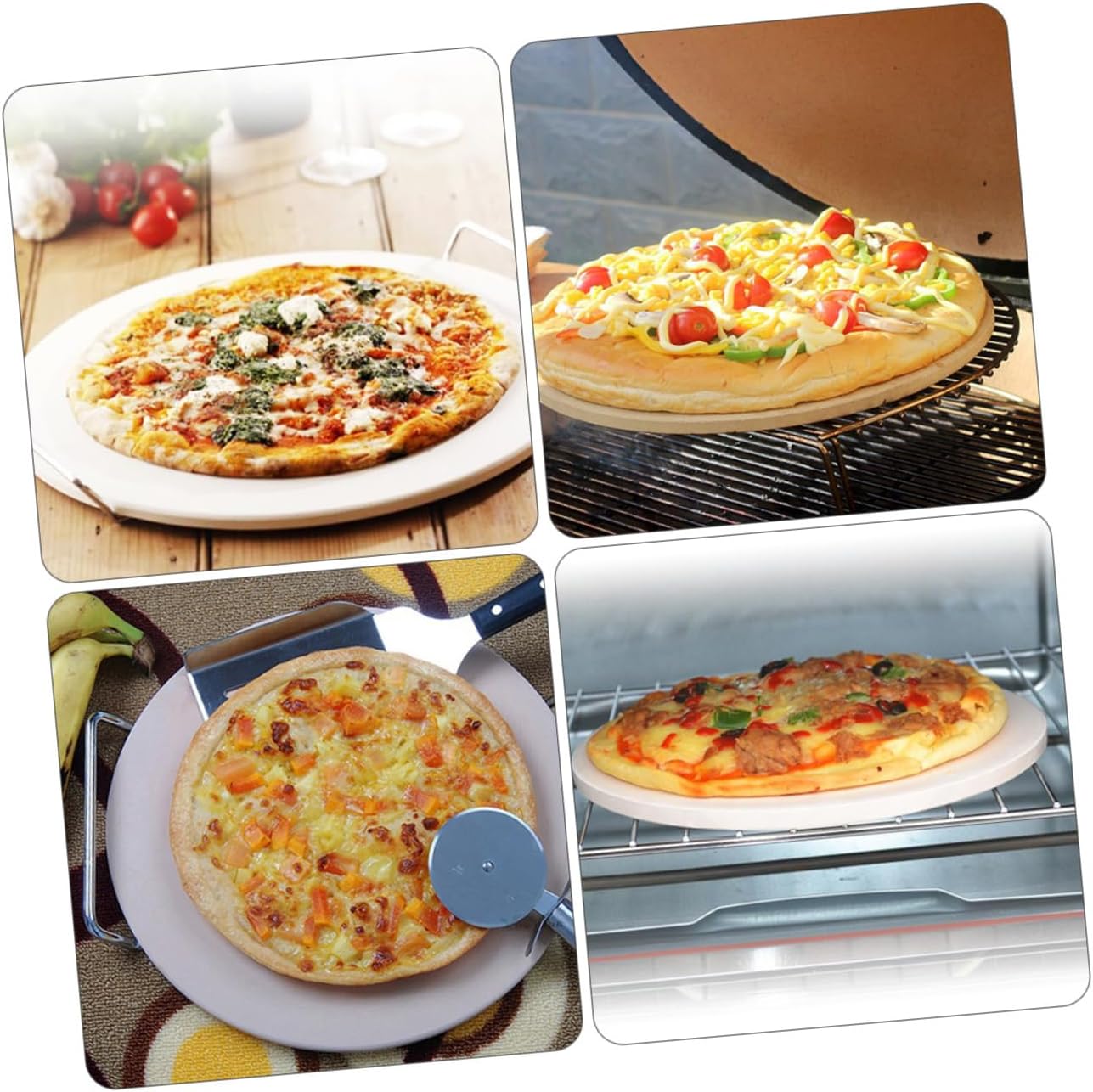 1pc High-temperature Cordierite Baking Tool for Oven and Grill for Crispy Pizza Bread and More Design