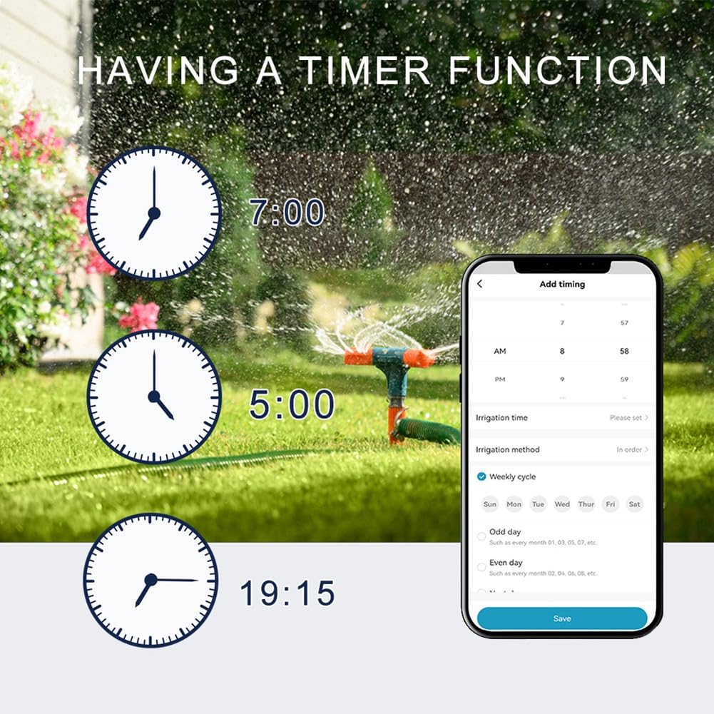 Telefono di Smart Sprinkler A 6 Zone con Telecomanda WiFi WiFi Wifi Funziona con Tuya Smart Life Eu Plug