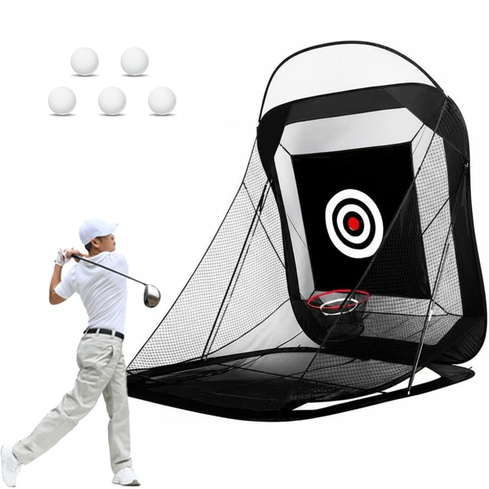 Gabbia da Golf con Bersagli per Allenamento di Precisione