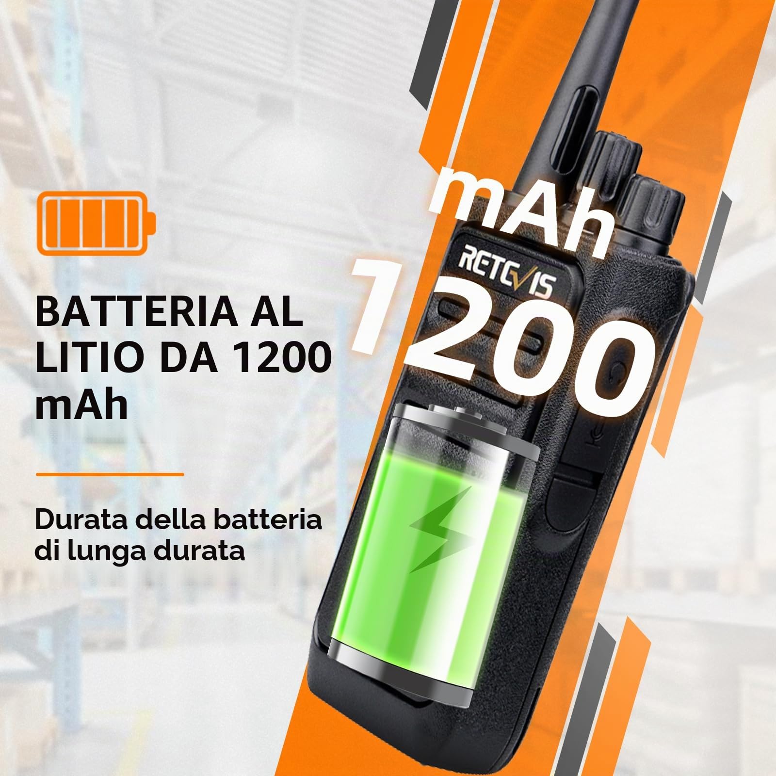 Retevis RT617 Walkie Talkie con Microfono, PMR446 Ricaricabile 16 Canali, CTCSS/DCS Senza Licenza, VOX Scan Squelch, Walkie Talkie Professionali per la Sicurezza (2 Pezzi, Nero)