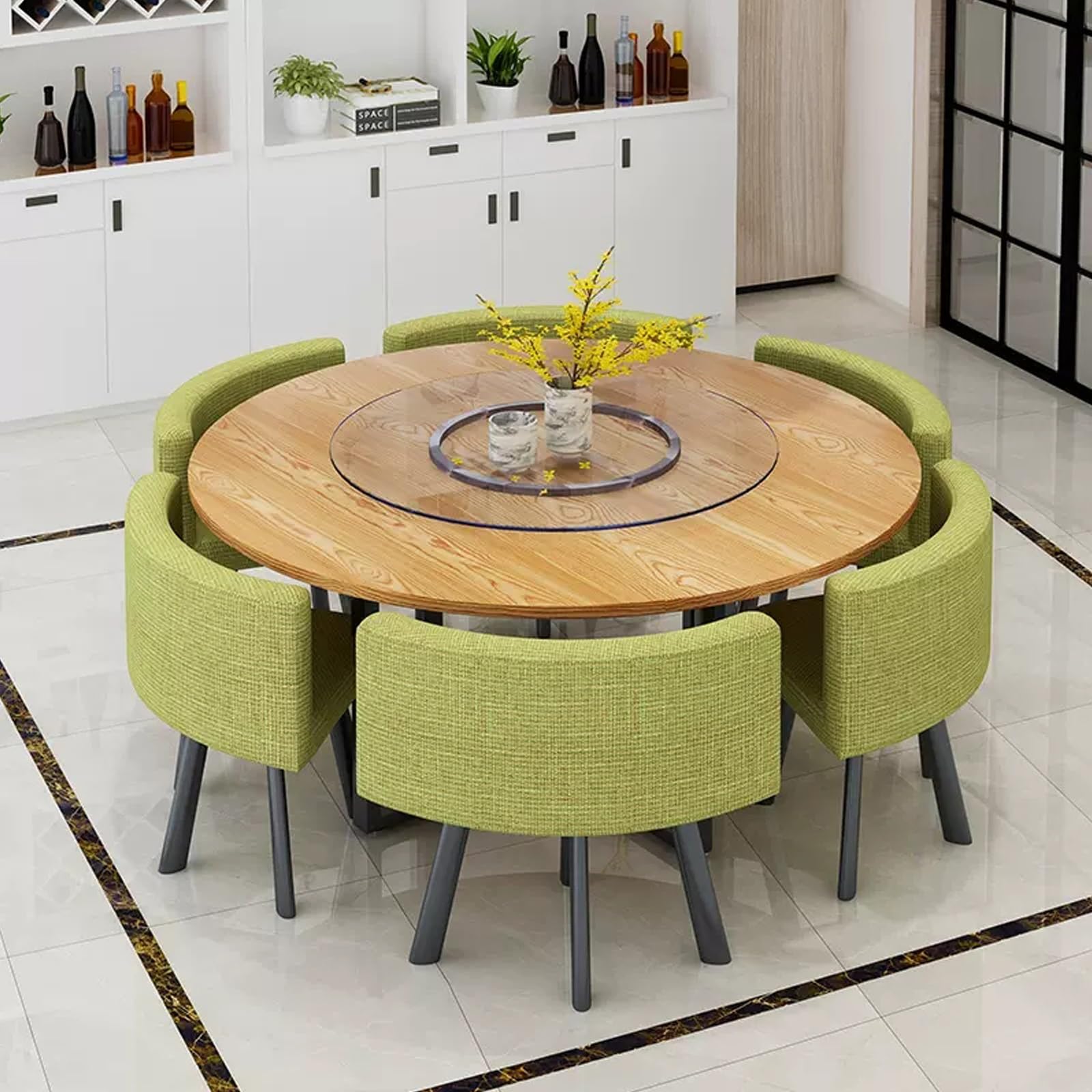 Amazon｜丸テーブル 6人用の丸いダイニングテーブル ダイニング