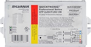 Sylvania QTP2x26CF/UNV-DM Compact Fluorescent Ballast, 2-Lamp, T4, CFL, 120/277V
