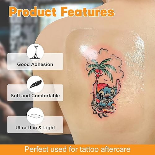 Miniatura 9 de Carbou Aderezo de película transparente de 2 38 pulgadas x 2 34 pulgadas, paquete de 100 parches adhesivos impermeables para vendaje de heridas,