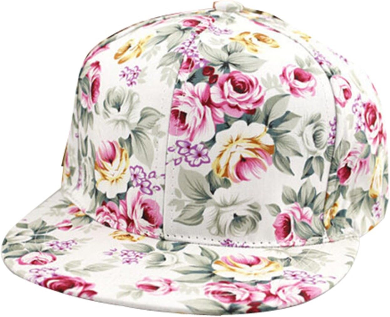 Floral Flower Snapback Adjustable Fitted Men's Women's Hip-Hop Cap Hat Headwear