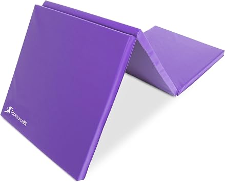 ProsourceFit Tri-Fold Folding Thick Exercise Mat 6 x2  with Carrying Handles for MMA, Gymnastics, Stretching, Core Workouts