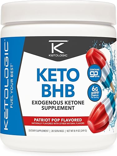 KetoLogic BHB - Complemento Keto - Suprime el AppetitoAumenta la EnergíaBajo en carbohidratoselectrolitos Sales Beta-Hidroxibutirato, 1