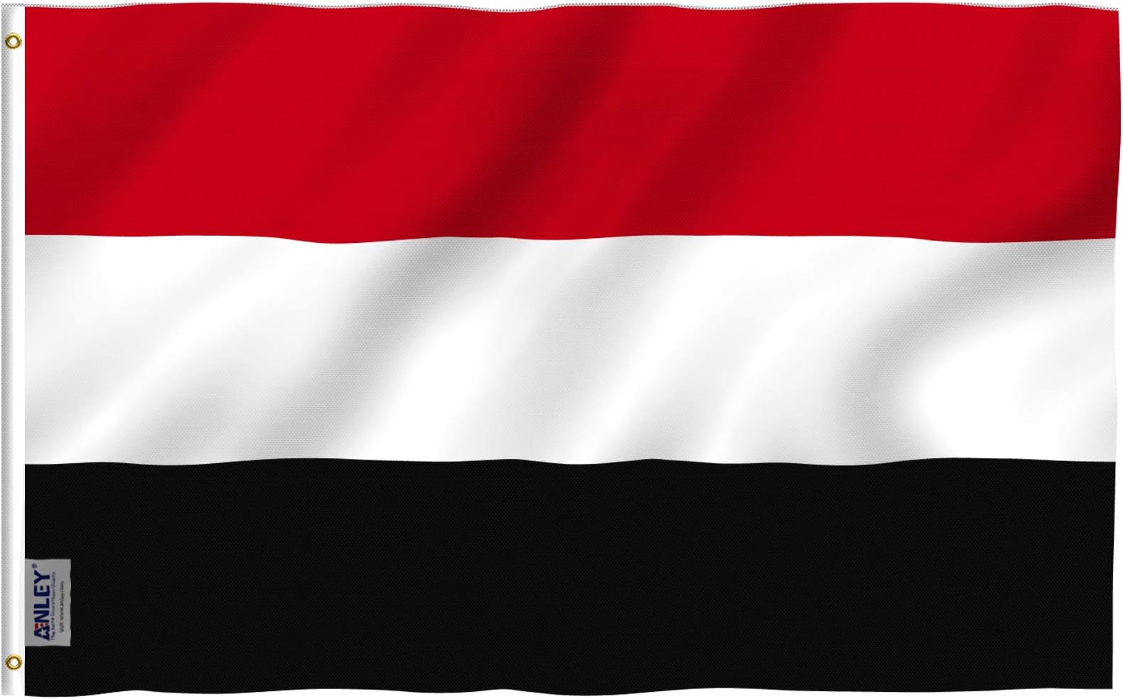 ANLEY Fly Breeze 3x5 Feet Yemen Flag - Vivid Color and UV Fade Resistant - Canvas Header and Double Stitched - Republic of Yemen Flags Polyester with Brass Grommets 3 X 5 FT