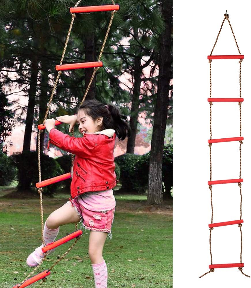 Climbing Ladder for Young Users | 6 - Section Plastic Rope Climb Toy | Outdoor Activity Equipment for Home/Park/Playground | 150KG Capacity, Weather - Tolerant
