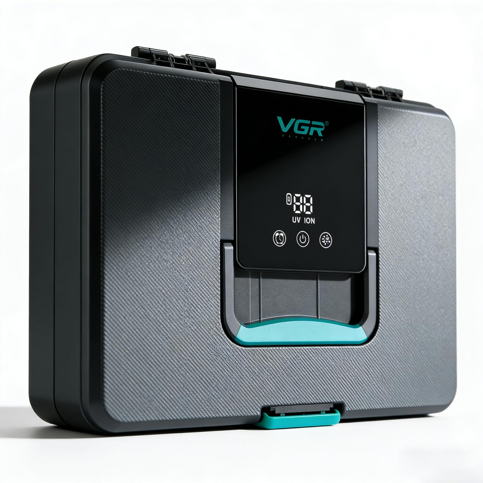 VGR 840 Profi Haarschneidemaschine Set Reinigungsbox, Hochwertige Aufbewahrungsbox für Haarschneidemaschinen Nutzung 365 Nanometer Lichttechnologie, mit Einer Zeitgesteuerten Reinigungsfunktion