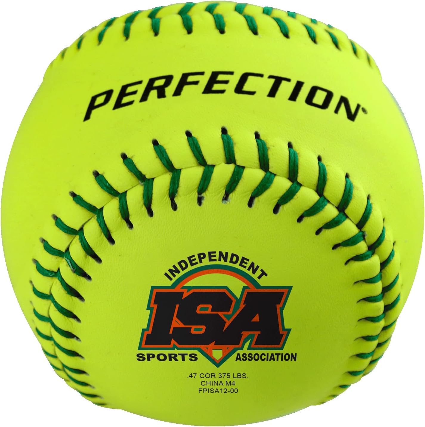 Baden | Perfection Leather ISA Fastpitch Softball | 11" or 12" | Optic Yellow | One Dozen