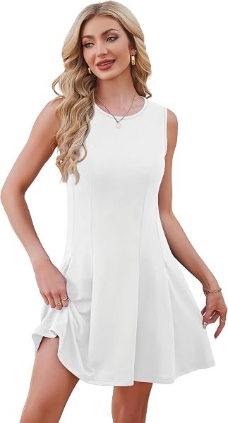 OFEEFAN Summer Dresses for Women 2026 Elegant Cocktail Short Dress - 3