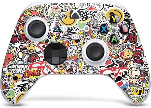 Miniatura 6 de GNG Sticker Bomb Skins Compatible with Xbox Series X Console Decal Vinal Sticker + 2 Controller Set