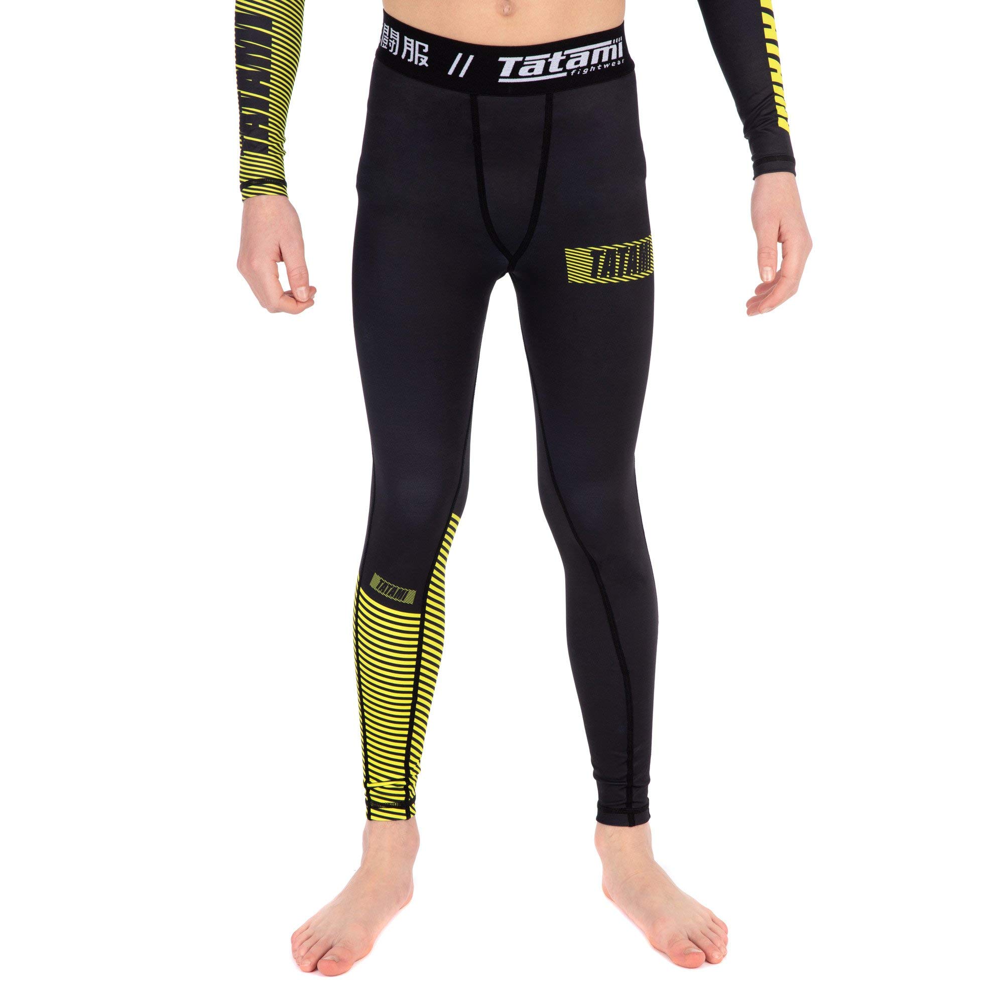 Kids Essential 3.0 Spats - Black & Yellow Gym, Workout, Jiu Jitsu, Grappling, BJJ, MMA