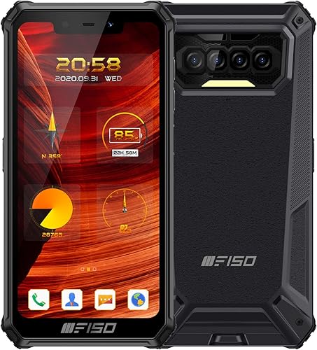 OUKITEL Smartphone resistente desbloqueado F150, 6GB+64GB (SD 256G) 8000mAh Android 10 Dual-SIM 4G Global, 5.86 pulgadas HD+ teléfono celular disponible en Yaxa Peru