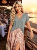 EyMuse 2 piezas camisetas manga corta, cuello V, tops de moda para mujer, ropa casual de verano y primavera 2026 para vacaciones en la playa 5