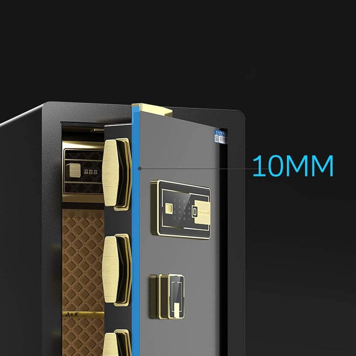 Fingerprint Safe,Fingerprint Identification System,Lock Box Safe,Intelligent Anti-Theft,Suitable for Home,Hotel, Office (Color : A) Safe