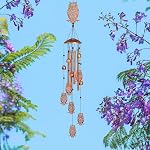 GDNSFIT Owl Wind Chimes for Outside,Metal Windchimes,Owl Gifts for Women/Men,Wind Chime Garden Decor Outdoor,Memorial/Housewarming/Birthday/Festival Gifts,Front Yard Decor