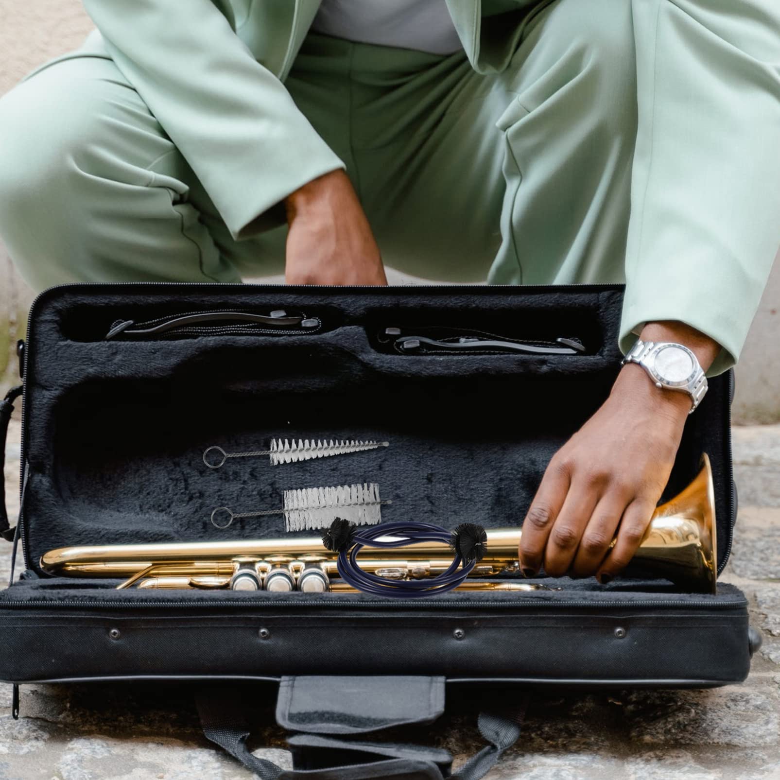 Kit De Nettoyage De Trompette, Kit De Brosses De Nettoyage De