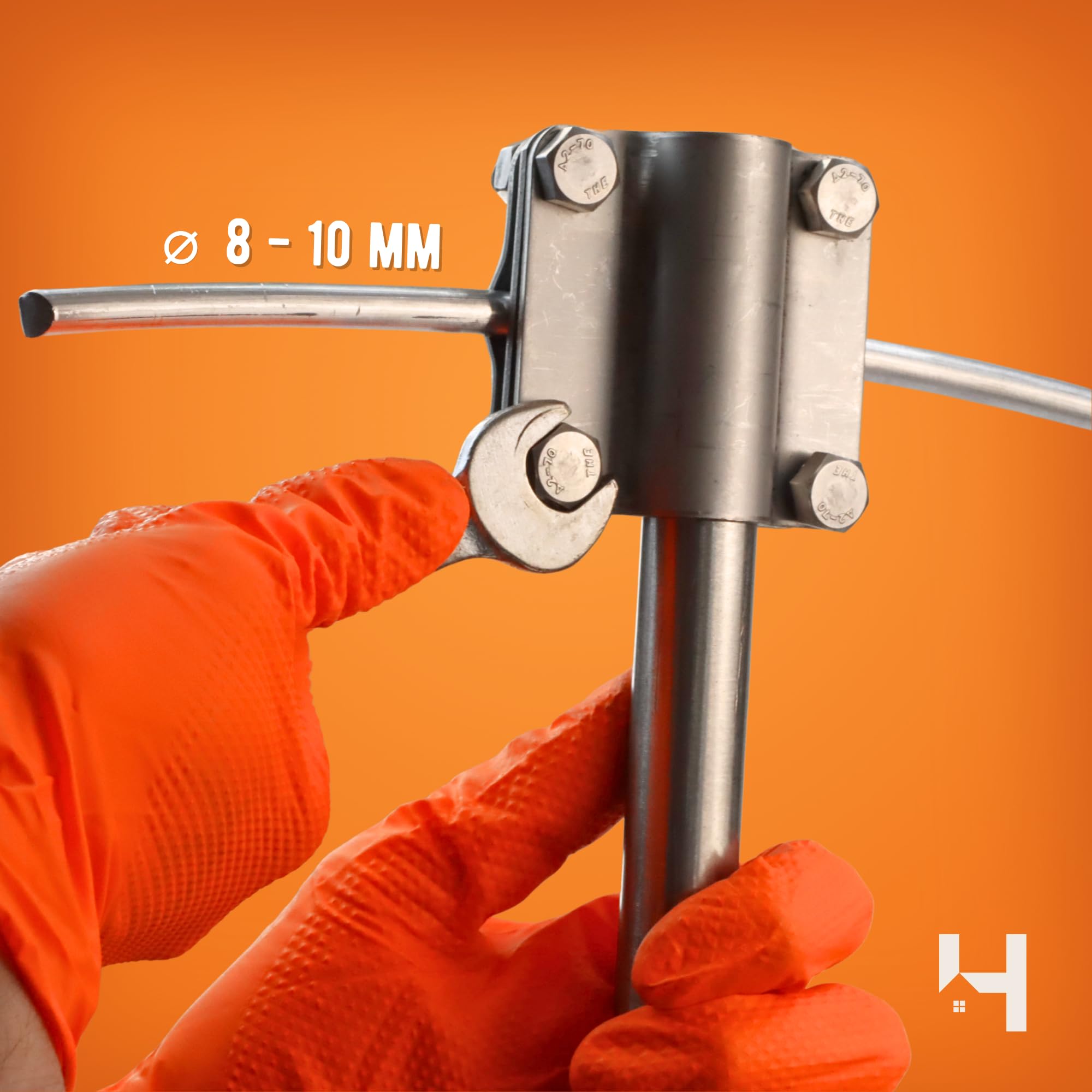 HausHeld® Erdungsspieß Set verzinkt 3m Ø16mm – Tiefenerder inkl. Einschlagspitze, Kreuzverbinder & Korrosionsschutzband | Für PV-Anlage, Blitzschutz & Elektroinstallation