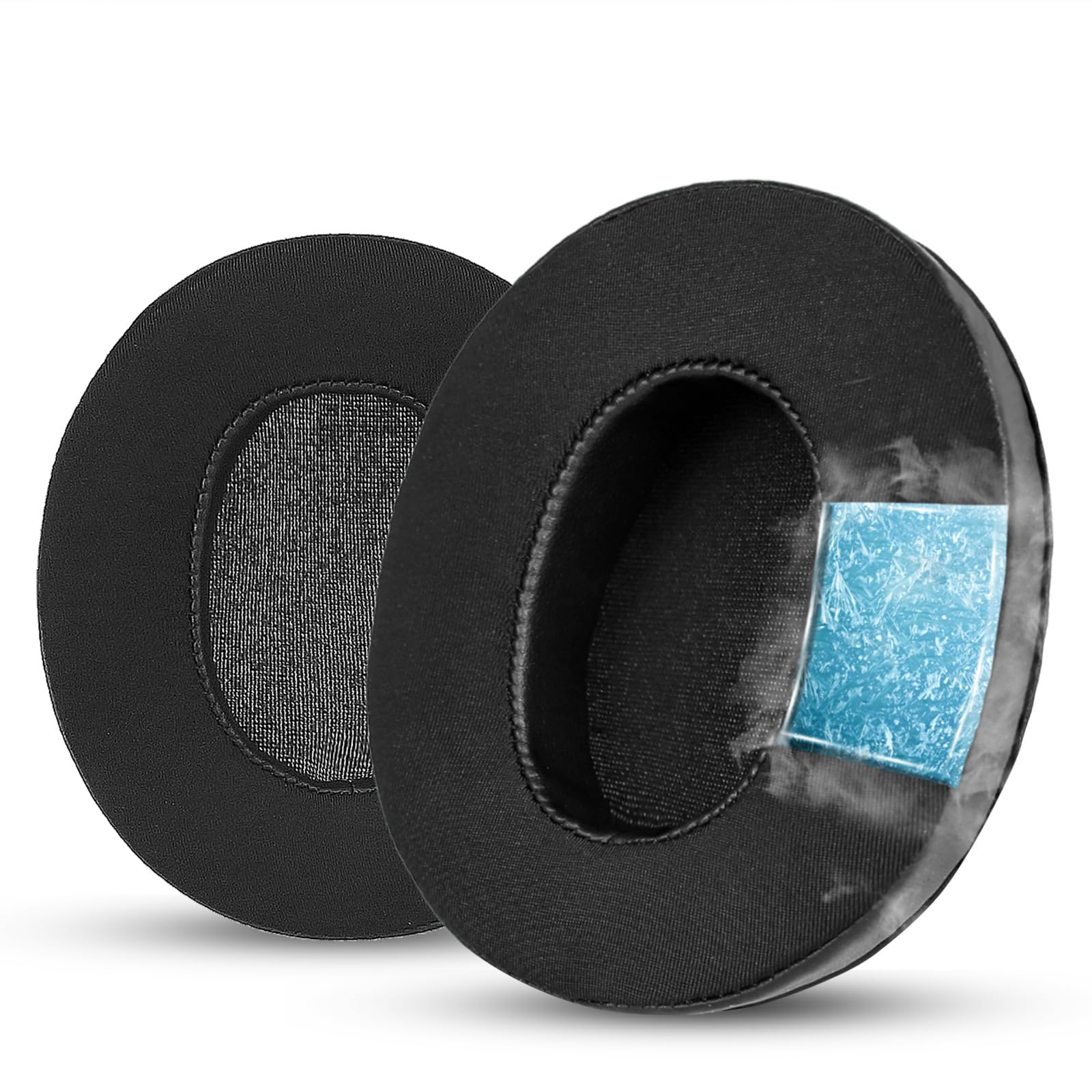 Krone Kalpasmos Upgraded Cooling-Gel Ear Pads for Turtle Beach Stealth Headphones, Compatible with ATH M-Series/HyperX/Sennheiser/Sony(Full List Inside)Many Other Large Over Ear Headset Cups Cushions
