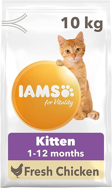 IAMS for Vitality Junior cat food with chicken - dry food for kittens aged 1-12 months, 10kg