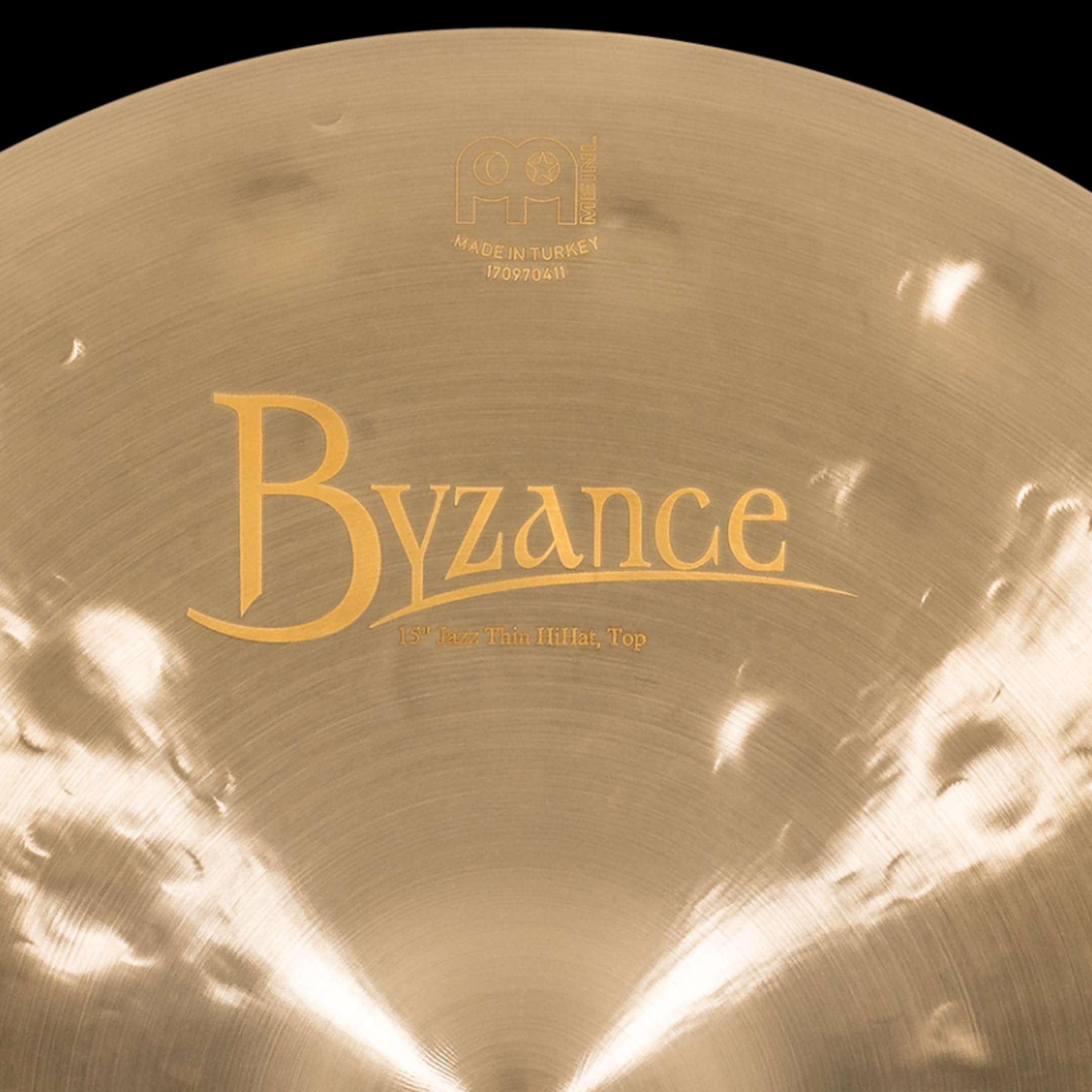 Meinl Cymbals Byzance Jazz Cymbale Hihat / Charleston Thin 15 pouces (38,10cm) pour Batterie – Bronze B20, Finition Traditionnelle (B15JTH)