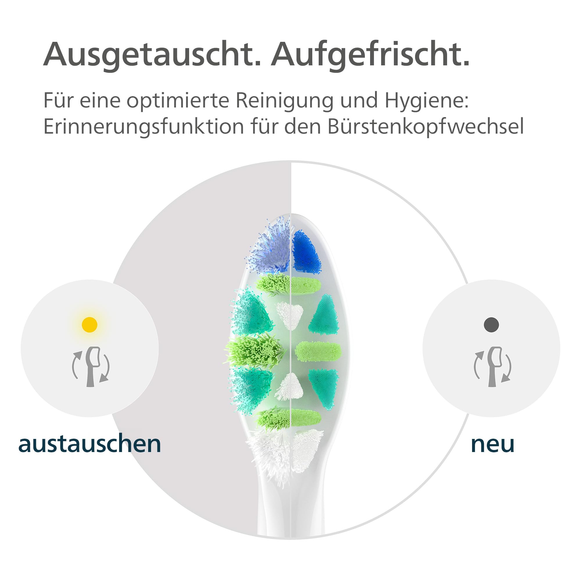 Philips Sonicare InterCare Original-Ersatzbürstenköpfe HX9008/87 8er-Pack Weiß